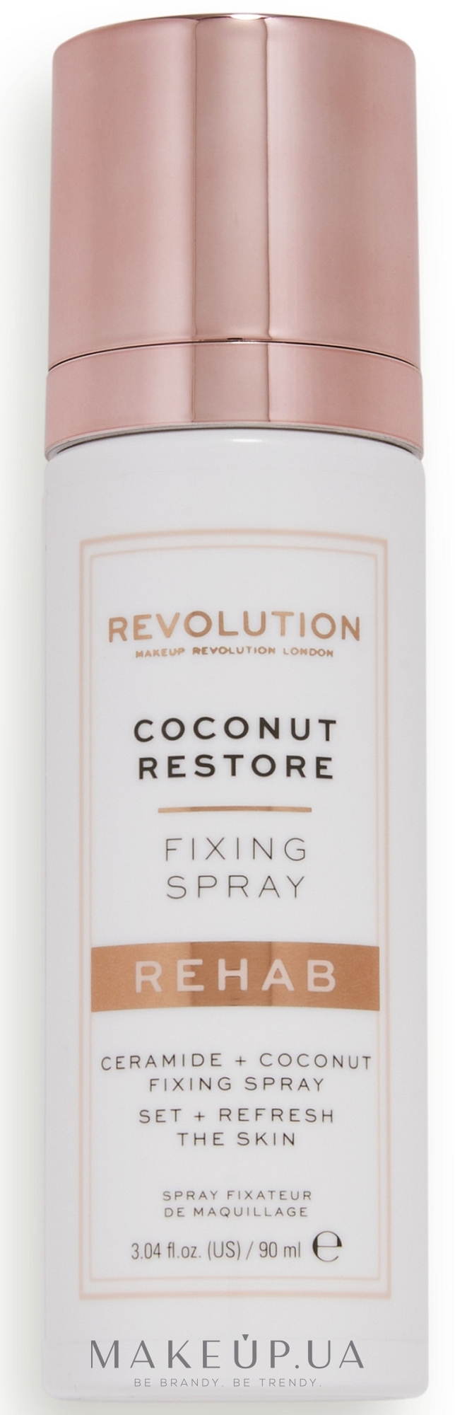 Спрей-фіксатор макіяжу "Кокос" - Makeup Revolution Rehab Fixing Spray Coconut Restore — фото 90ml