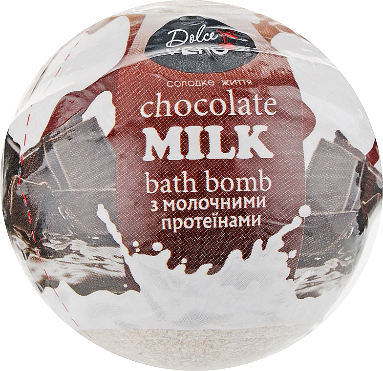 Бомба для ванни з протеїнами молока Chocolate milk - Dolce Vero — фото N1