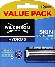Набір змінних лез "Hydro 5", 12 шт. - Wilkinson Sword Hydro 5 Skin Protection Regular — фото N1