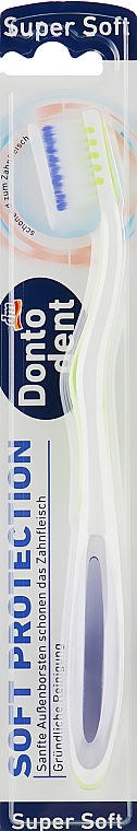 Зубная щетка "Мягкая защита", супермягкая, салатовая - Dontodent Super Soft — фото N1