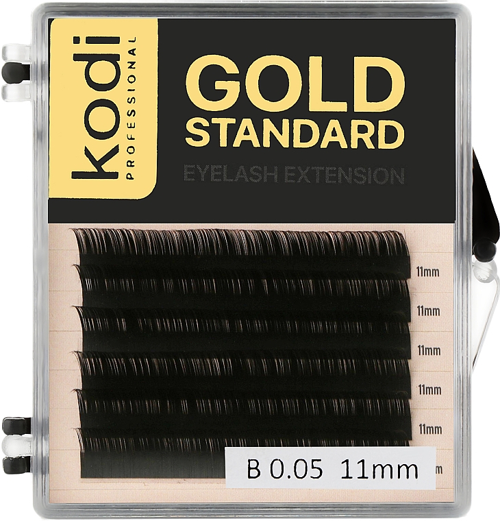 Накладные ресницы Gold Standart B 0.05 (6 рядов: 11 мм) - Kodi Professional — фото N1