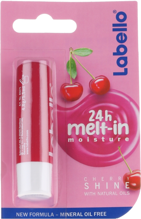 Бальзам для губ "Вишня" - Labello Lip Care Cherry Shine Lip Balm — фото N1