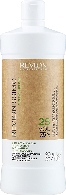 Кремообразный окислитель 7,5 % - Revlon Professional Revlonissimo Color Sublime Cream Oil Developer 25Vol — фото N3
