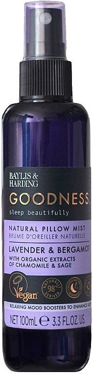 Спрей для подушки - Baylis & Harding Goodness Sleep Pillow Mist Lavender&Bergamot — фото N1