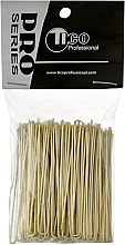 Шпильки для волос ровные 60мм, золотистые - Tico Professional — фото N1