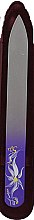Пилочка стеклянная 95-1152, с ручной росписью «Белая лилия», 115мм - SPL — фото N1