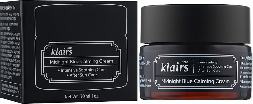 Зволожувально-пом'якшувальний крем для обличчя - Klairs Midnight Blue Calming Cream — фото N2