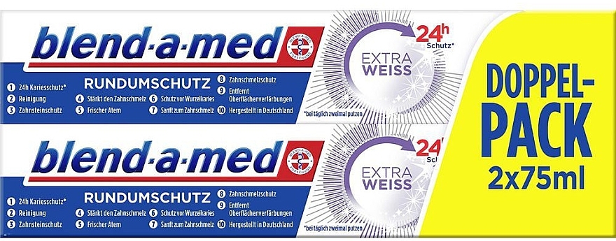 Набір - Blend-A-Med Extra White Set (toothpaste/2*75ml) — фото N1