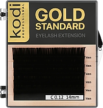 Парфумерія, косметика Накладні вії Gold Standart C 0.12 (6 рядів: 14 мм) - Kodi Professional