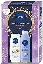 Духи, Парфюмерия, косметика Набор - NIVEA Smooth Sensation (b/milk/250ml + sh/gel/250ml)