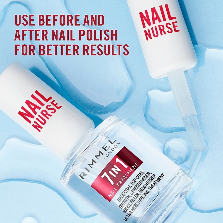 Лак-основа та закріплювач для нігтів 7 в 1 - Rimmel Nail Nurse 7 in 1 Nail Treatment — фото N8