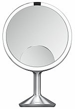 Дзеркало сенсорне кругле, 25 см - Simplehuman Sensor Mirror Trio Max Stainless Steel — фото N2