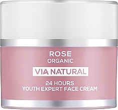 Парфумерія, косметика Експертний крем для обличчя для молодості шкіри 24 години "Троянда Органік" - BioFresh Via Natural Rose Organic 24H Youth Expert Face Cream