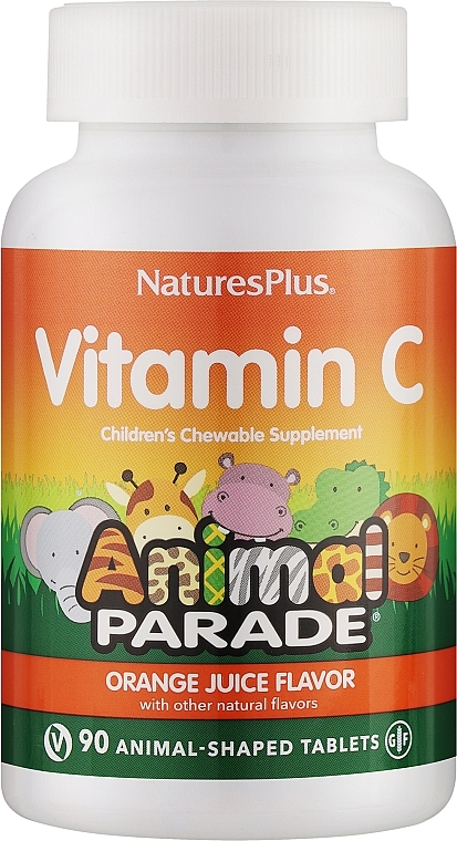 Жувальний вітамін С для дітей - NaturesPlus Animal Parade Vitamin C Chewable — фото N1