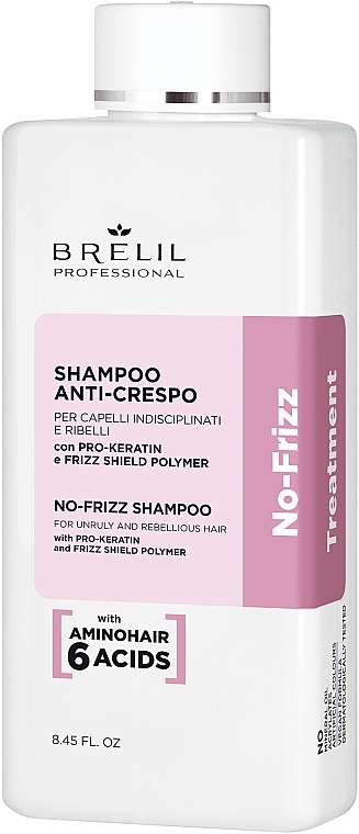 Шампунь разглаживающий для непослушных волос - Brelil No-Frizz Treatment No-Frizz Shampoo — фото N1