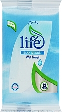 Серветки вологі "Life", 12 шт, блакитні - Handy Fresh Mini — фото N1