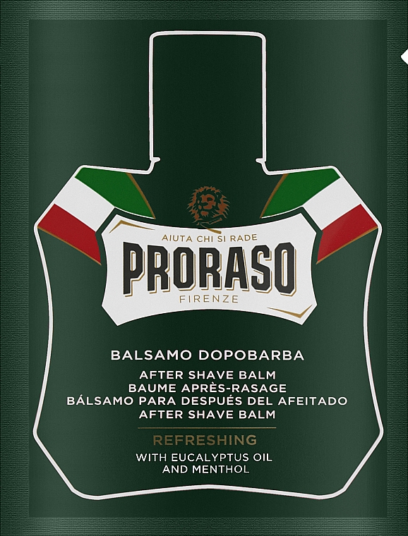 Бальзам після гоління з евкаліптовою олією й ментолом - Proraso Green Line After Shave Balm (пробник)