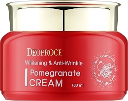 Антивіковий крем для обличчя з екстрактом граната - Deoproce Whitening & Anti-Wrinkle Pomegranate Cream — фото N1
