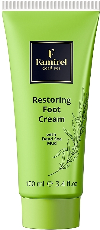 Восстановительный крем для ног с грязью Мертвого моря - Famirel Restoring Foot Cream — фото N2