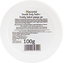 Масло для тела "Запеченный пирог из папайи" - Nacomi Smooth Body Butter Freshly Baked Papaya Pie — фото N3