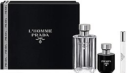 Духи, Парфюмерия, косметика Prada L'Homme Prada - Набор (edt/100ml + sh/gel/100ml + edt/mini/10ml)