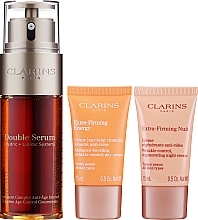 Набор - Clarins Double Serum & Extra-Firming Collection Set (ser/50ml + cr/2x15ml + eye/ser/0.9ml + bag)  — фото N2