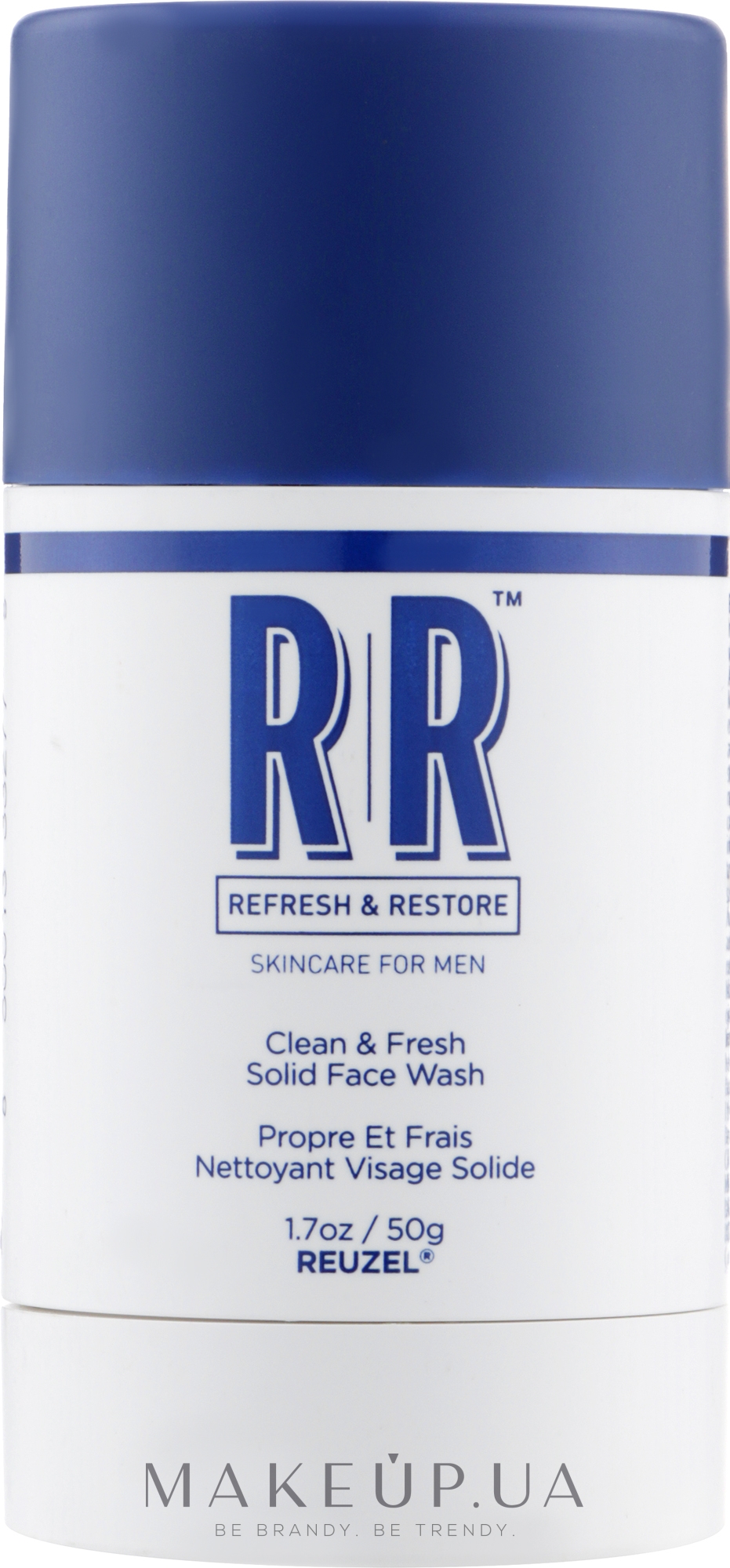 Стік для вмивання - Reuzel Refresh & Restore Clean & Fresh Solid Face Wash Stick — фото 50g