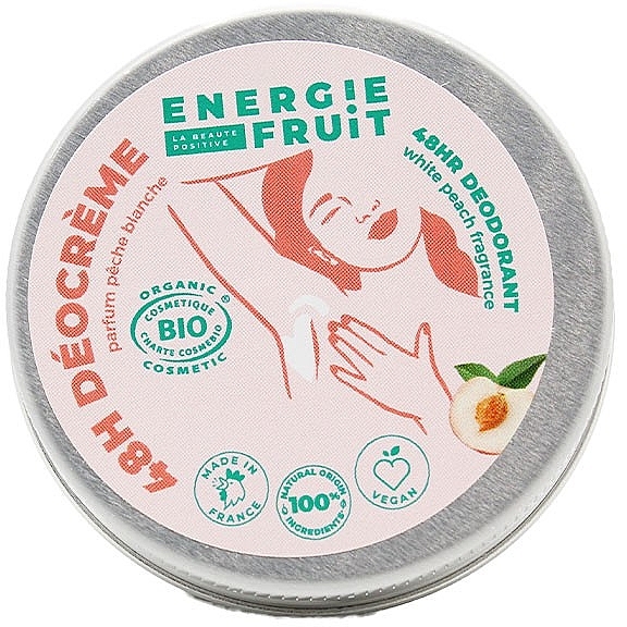 Дезодорант - Energie Fruit 48H Deocreme Peach — фото N1