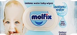 Парфумерія, косметика Серветки вологі для чутливої шкіри, 60 шт. - Molfix Isotonic Water Baby Wipes