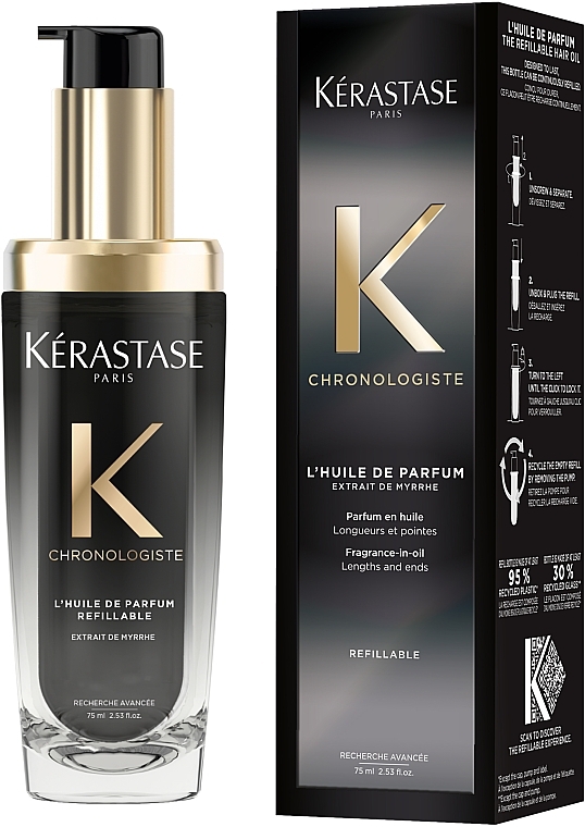 Парфумована олійка-вуаль для всіх типів волосся - Kerastase Chronologiste Fragrance-in-oil Refillable — фото N1