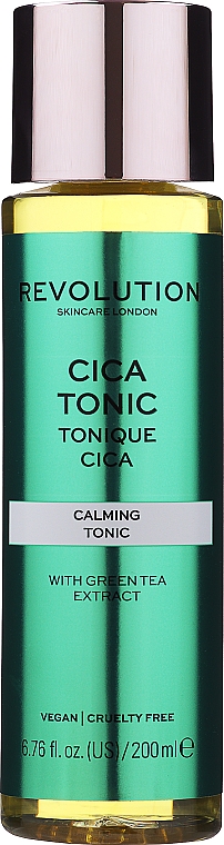 Тонік з екстрактом центелли азіатської - Makeup Revolution Skincare Soothing Tonic With Cica And Green Tea — фото N1