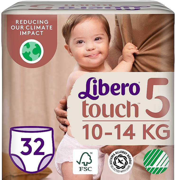 Подгузники-трусики детские Touch Pants 5 (10-14 кг), 32 шт. - Libero — фото N1