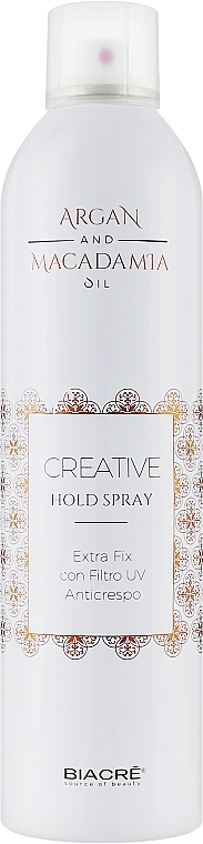 Лак для волос «Арган и Макадамия» - Biacre Argan and Macadamia Creative Hold Spray — фото N1