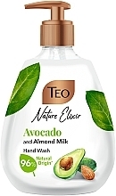 Парфумерія, косметика Рідке мило "Авокадо та мигдаль" - Teo Nature Elixir Avokado And Almond Hand Wash