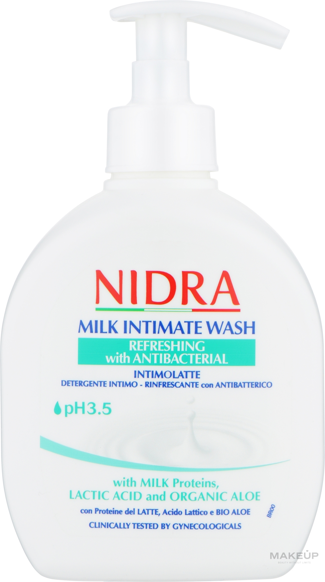 Молочко для интимной гигиены с антибактериальными свойствами "Освежающее" - Nidra Refreshing Milk Intimate Wash With Antibacterial — фото 300ml