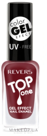 Лак для нігтів з гелевим ефектом - Revers Top One Gel Effect Nail Enamel — фото 007