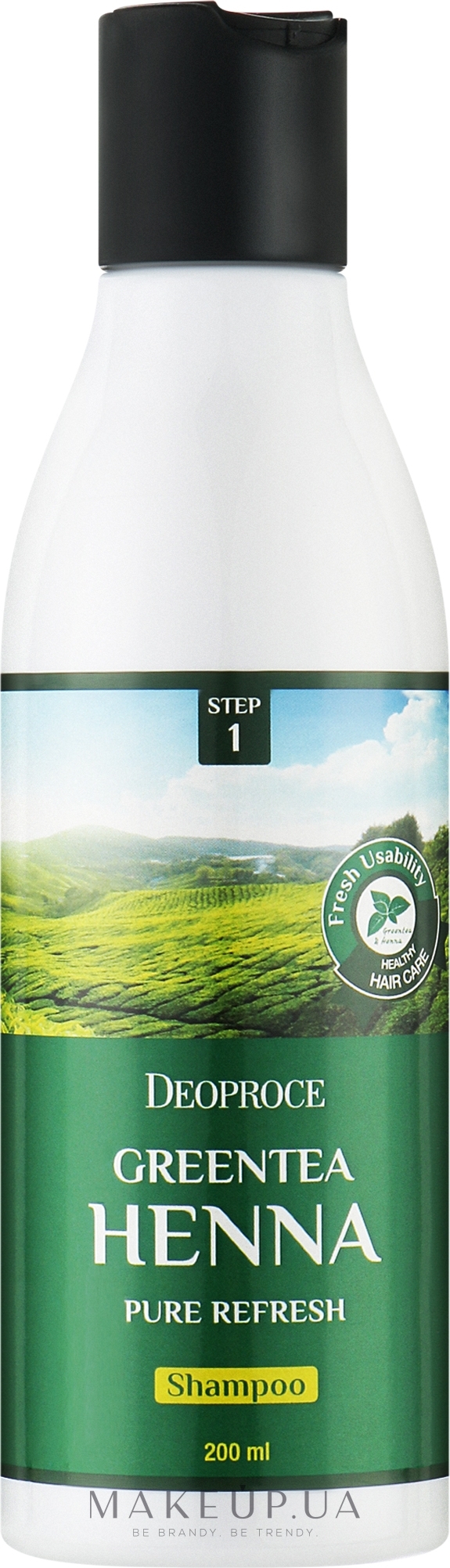 Шампунь для волосся - Deoproce Green Tea Henna Pure Refresh Shampoo — фото 200ml