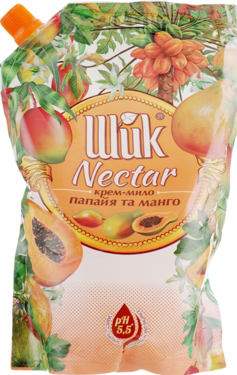 Гель-мыло жидкое "Папайя и манго", дой-пак - Шик Nectar — фото N2
