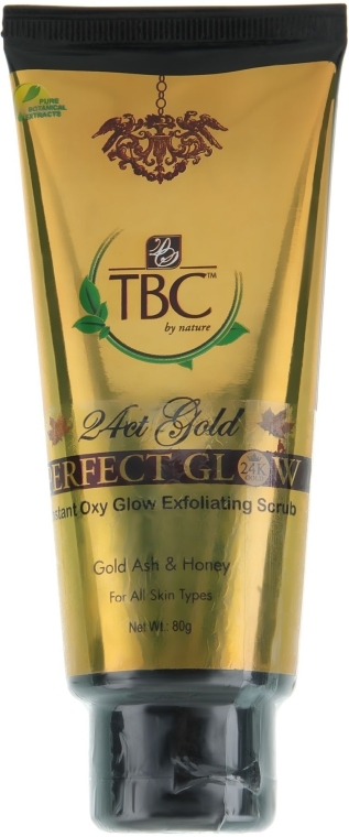 Відлущувальний скраб з золотом і травами для обличчя   - TBC 24ct Gold Perfect Glow Scrub — фото N1
