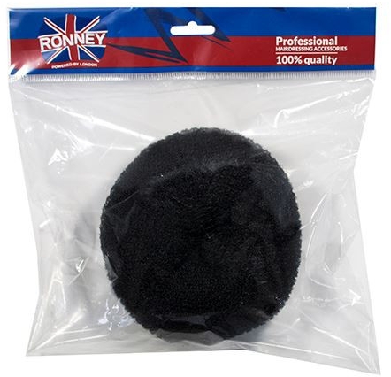 Валик для зачіски, 15х6.5 см, чорний - Ronney Professional Hair Bun 052 — фото N1