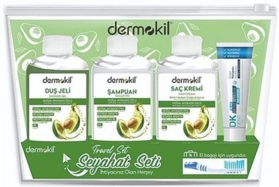 Набор, 5 продуктов - Dermokil Avokado Seyahat Seti — фото N1