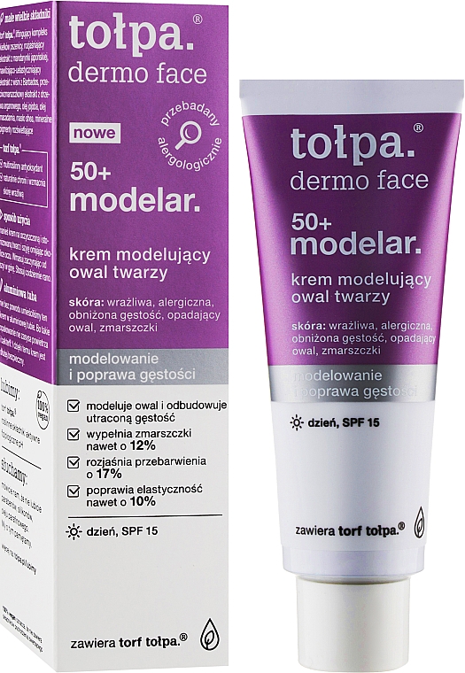 Денний крем для обличчя - Tolpa Dermo Face Modelar 50+ Day Cream SPF10 — фото N2