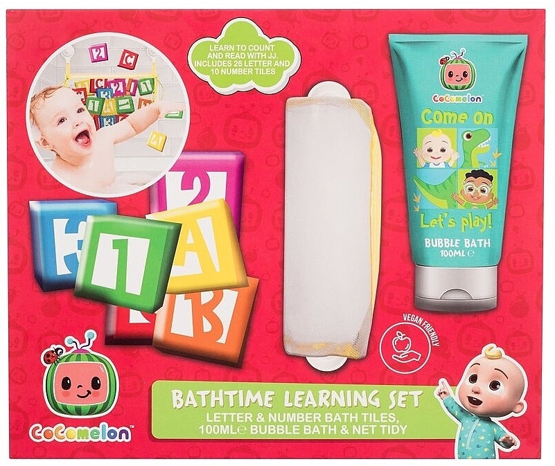 Набір - Cocomelon Bathtime Learning Set (bubble/bath/100ml + toy + bag) — фото N1