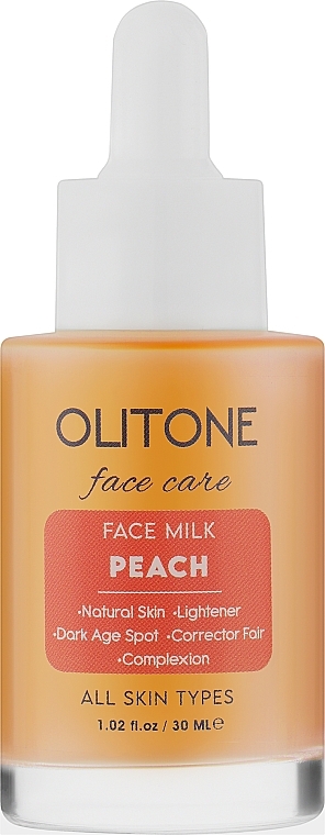 Зволожувальне молочко для обличчя "Персик" - Olitone Peach Face Milk — фото N1