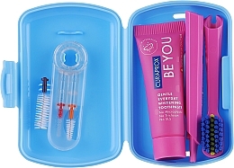 Набір дорожній ортодонтичний, блакитний - Curaprox Ortho Travel Set (tbr/1pc + paste/10ml + brush/3pc + bag) — фото N2