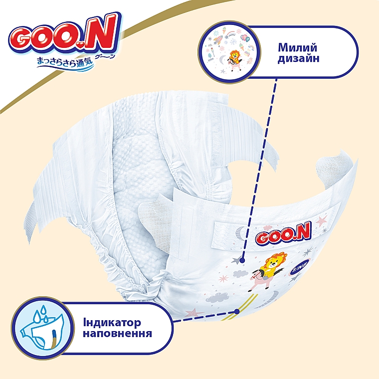 Подгузники для детей "Premium Soft" размер S, 4-8 кг, 70 шт. - Goo.N — фото N6