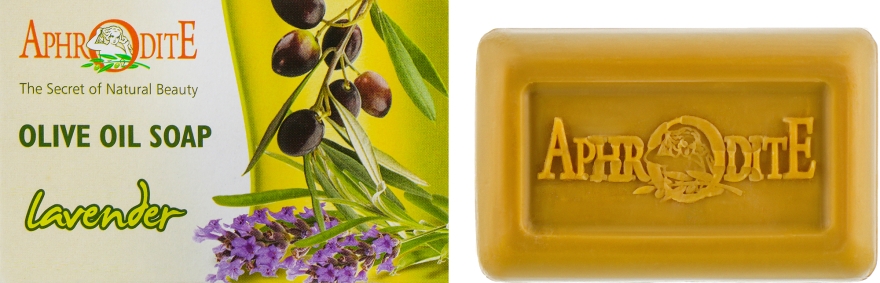 Оливковое мыло с маслом лаванды - Aphrodite Olive Oil Soap Lavender — фото N1