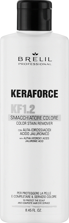 Средство для удаления краски после окрашивания волос - Brelil Keraforce KF1.2 Color Stain Remover — фото N1