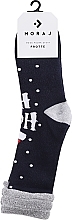 Бавовняні різдвяні шкарпетки, CSL450-039, сині - Moraj — фото N1