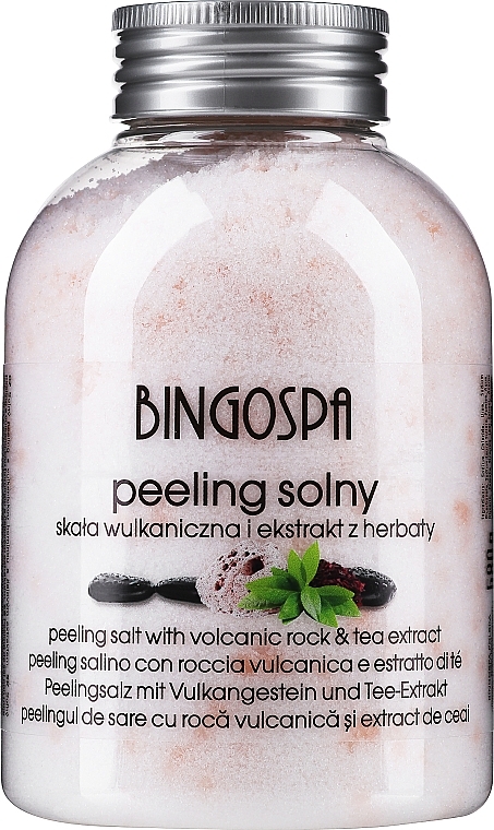 Пилинг солевой пыли из вулканических пород и красного чая - BingoSpa Salt Peeling With Volcanic Cursed And Red Tea